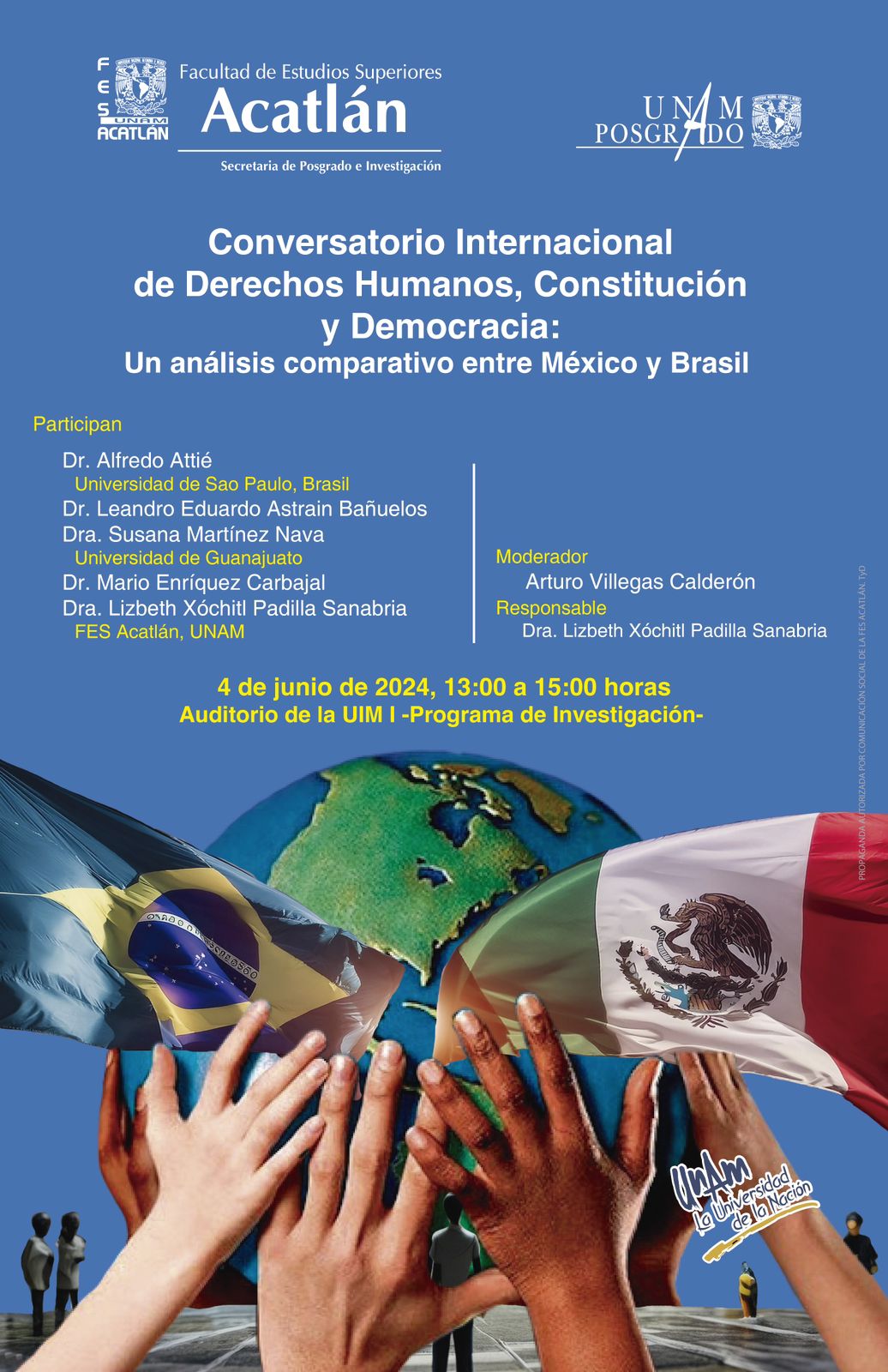 Alfredo Attié fala sobre Direitos Humanos, Democracia e Constituição, na UNAM, México.