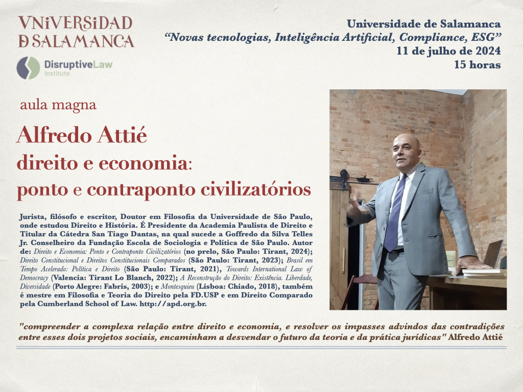 Direito e Economia em abordagem crítica: Alfredo Attié na Universidade de Salamanca