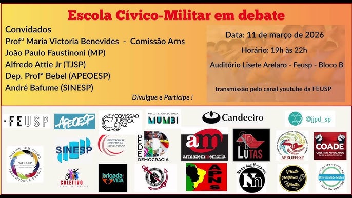 Escola Cívico-Militar em Debate, na Faculdade de Educação da&nbsp;USP